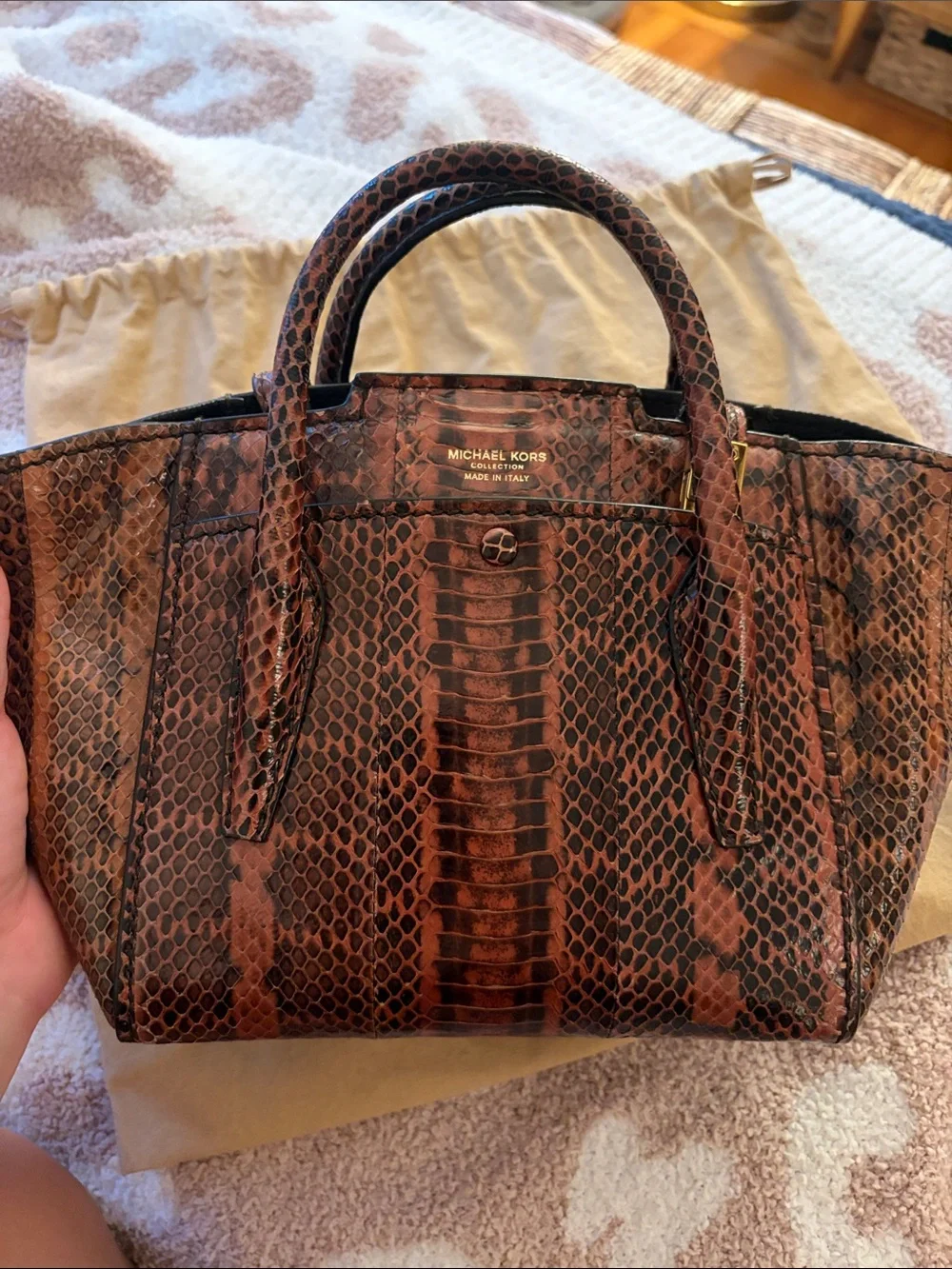 Michael Kors Collection Bancroft Snakeskin Bag